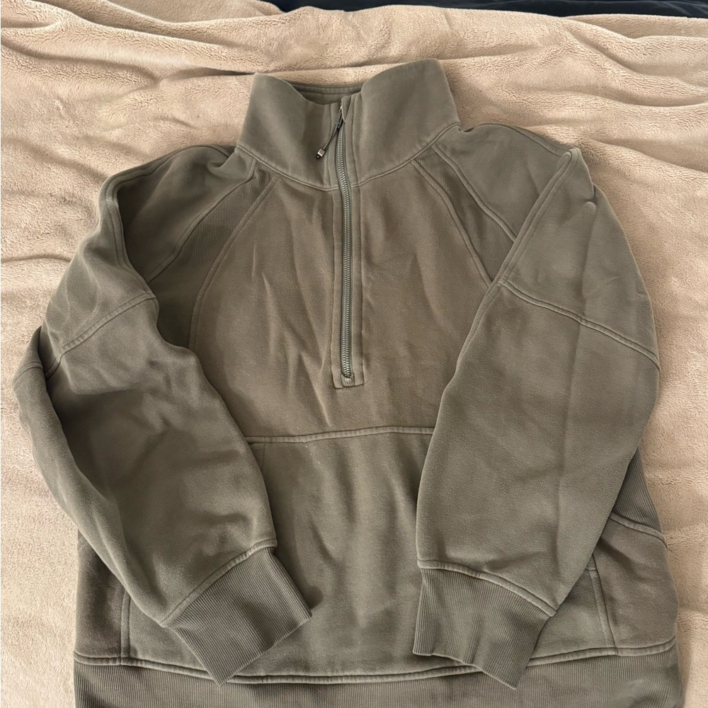 lululemon athletica Women's Olive Half Zip-Up Jacket